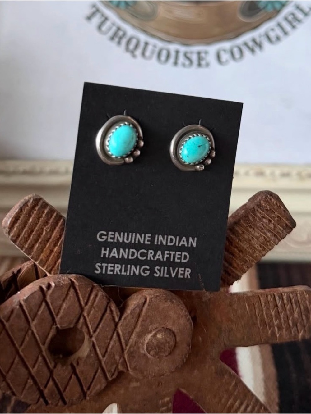 STERLING SILVER HANDCRAFTED KINGMAN TURQUOISE NATIVE MADE